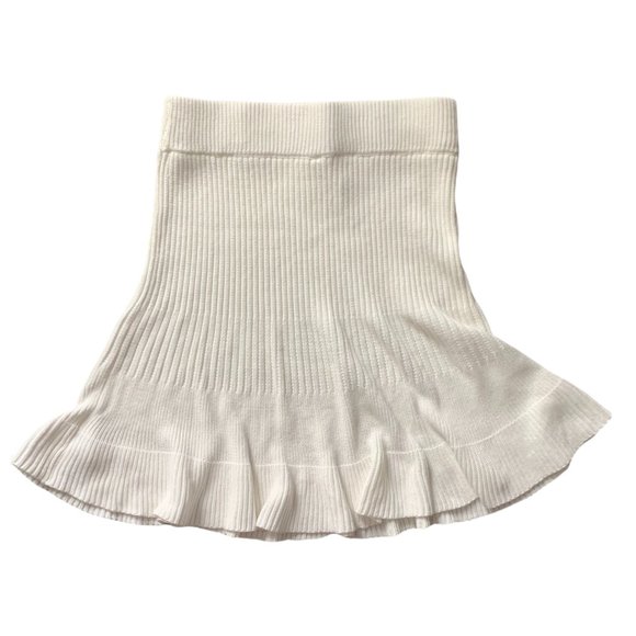 Free People Solid Gold Ribbed Cream Cable Sweater Skirt Small - Picture 4 of 8